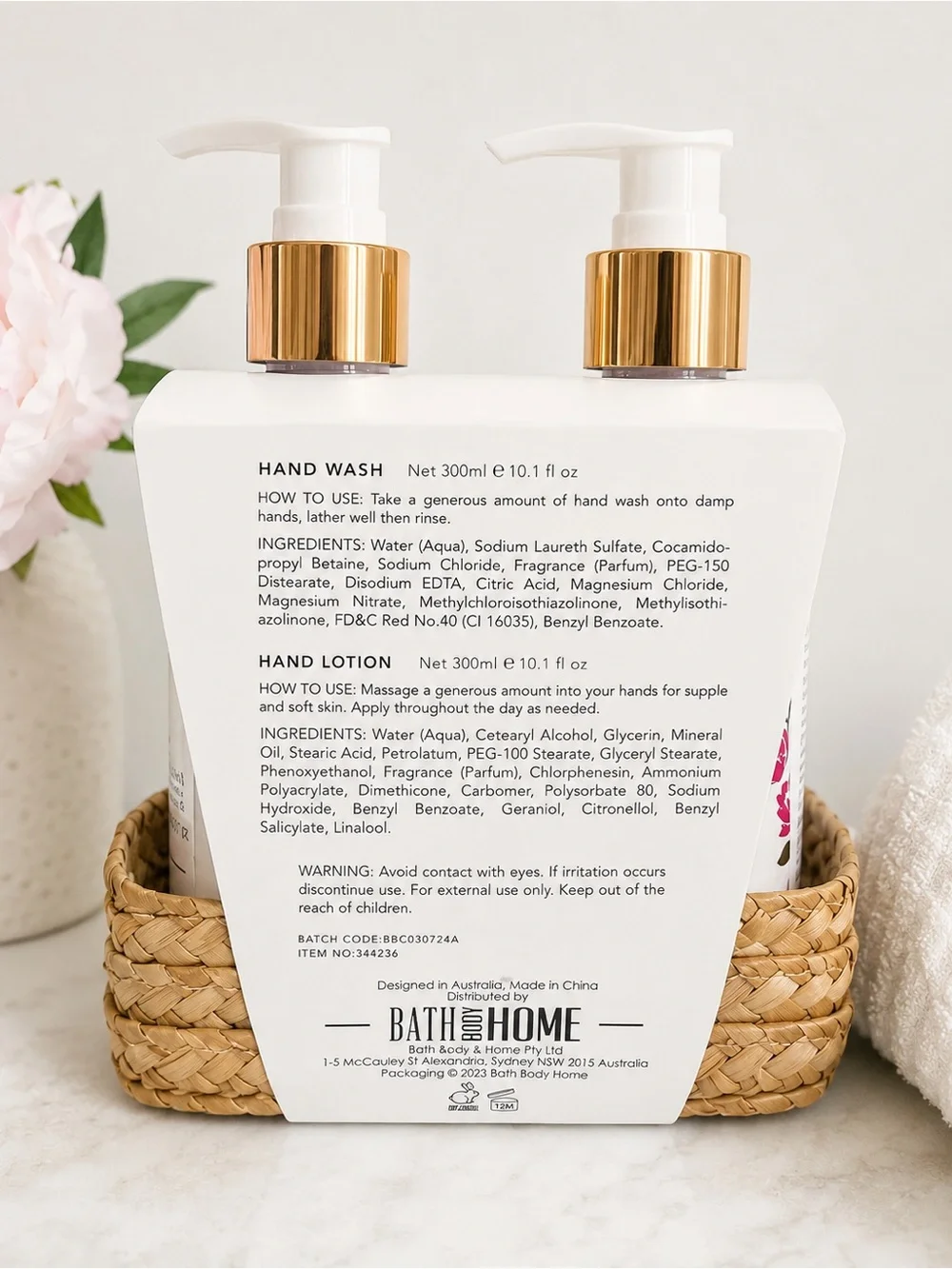 Peony Hand Care Set Wash & Lotion - Botanical Infusion